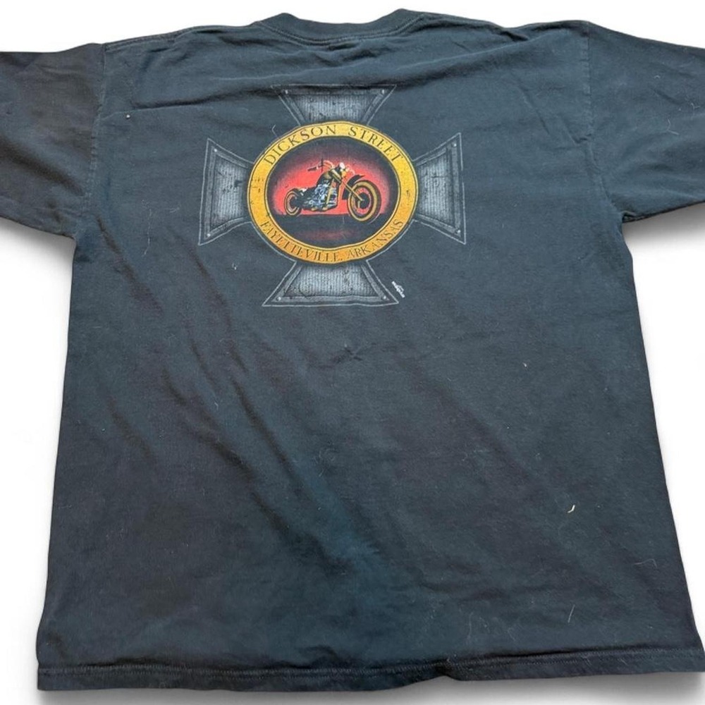 Vintage Y2K Dickson Street Ozark Mountain Choppers biker motorcycle tshirt XL